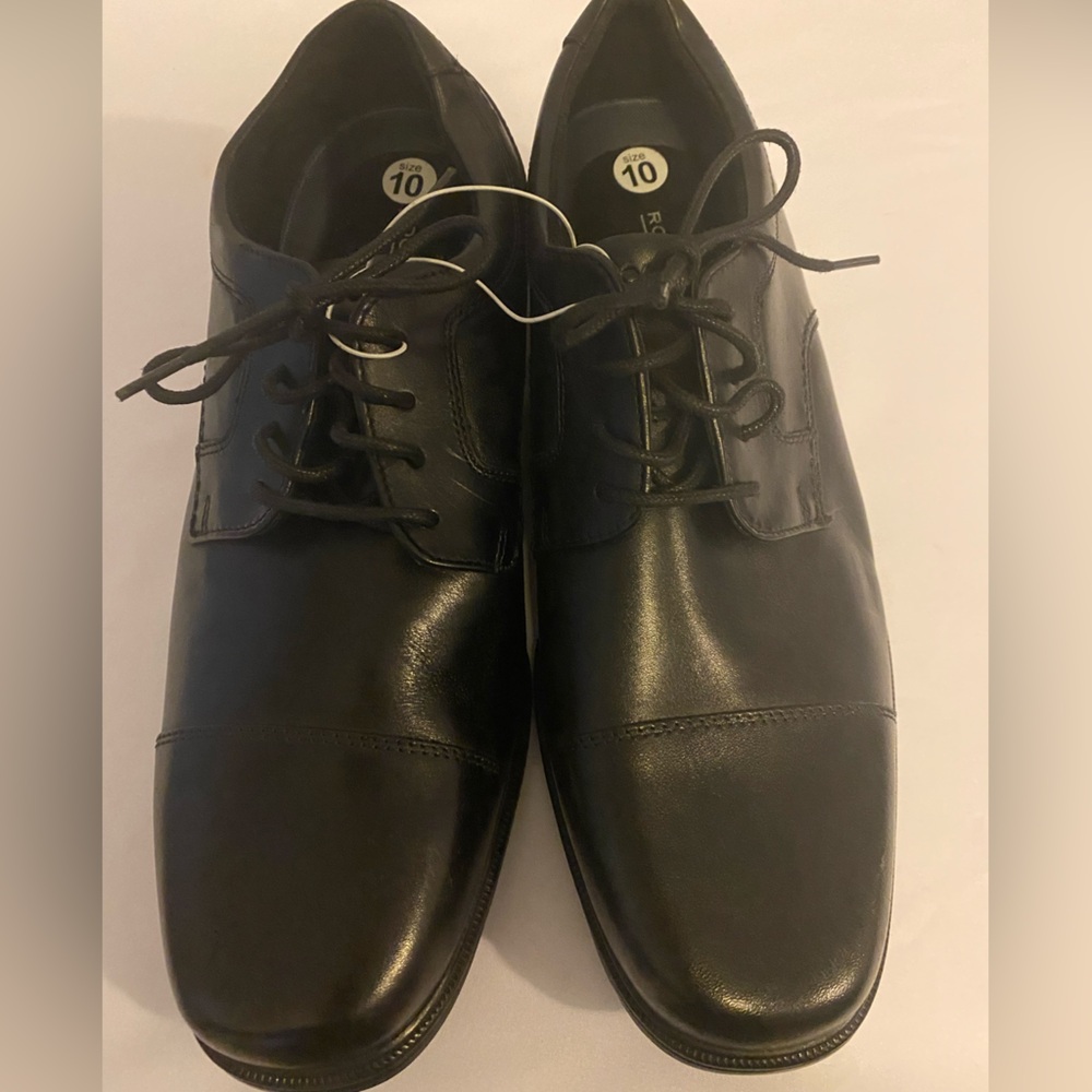 Men’s Rockport Black leather Lace Up Shoes Size 10M